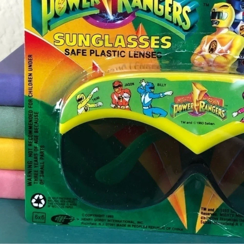Power Rangers Mighty Morphin Sunglasses UV Protection Plastic Lenses Vintage